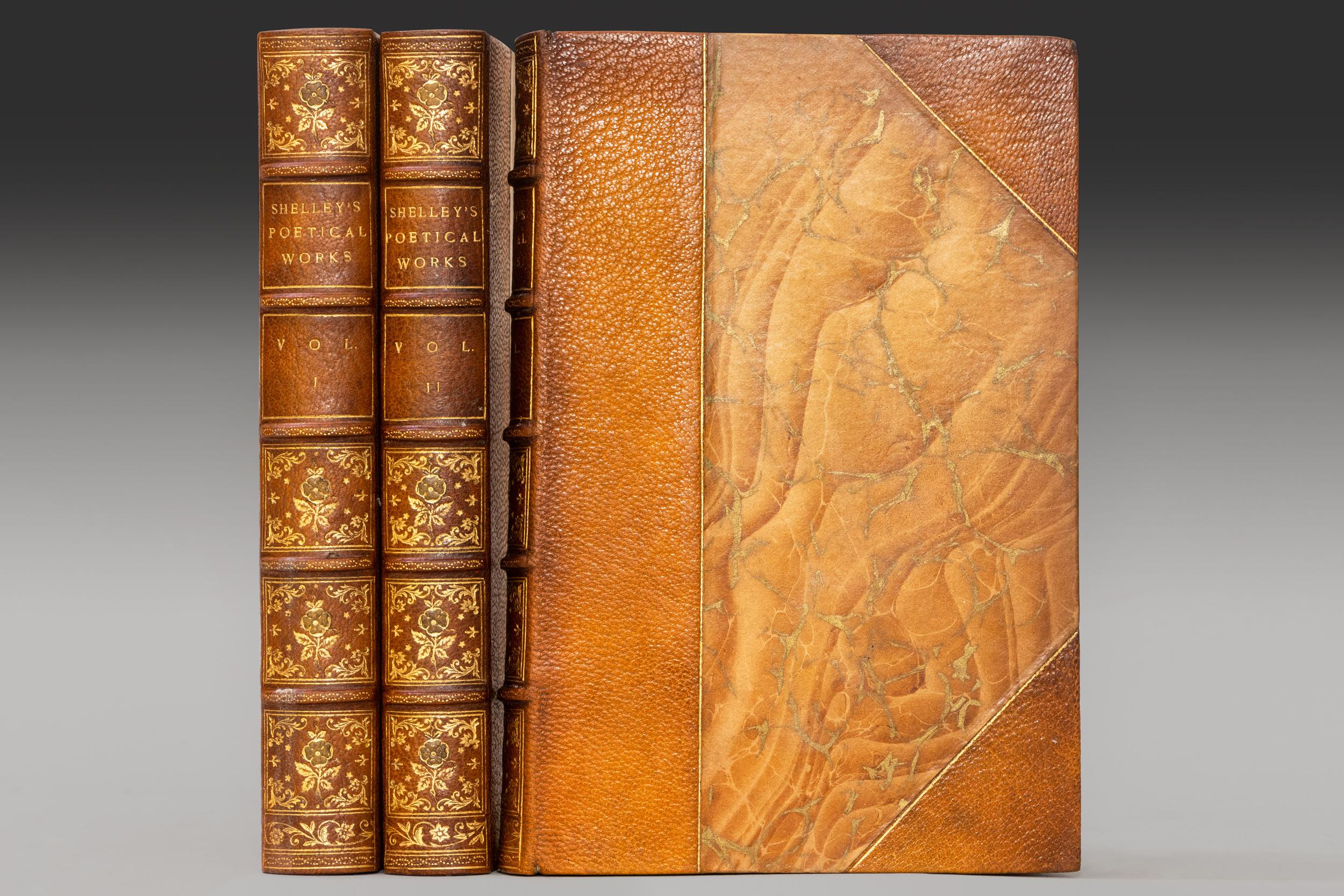 3 Volumes, Percy Bysshe Shelley, the Poetical Works of Percy B. Shelley In Good Condition In New York, NY