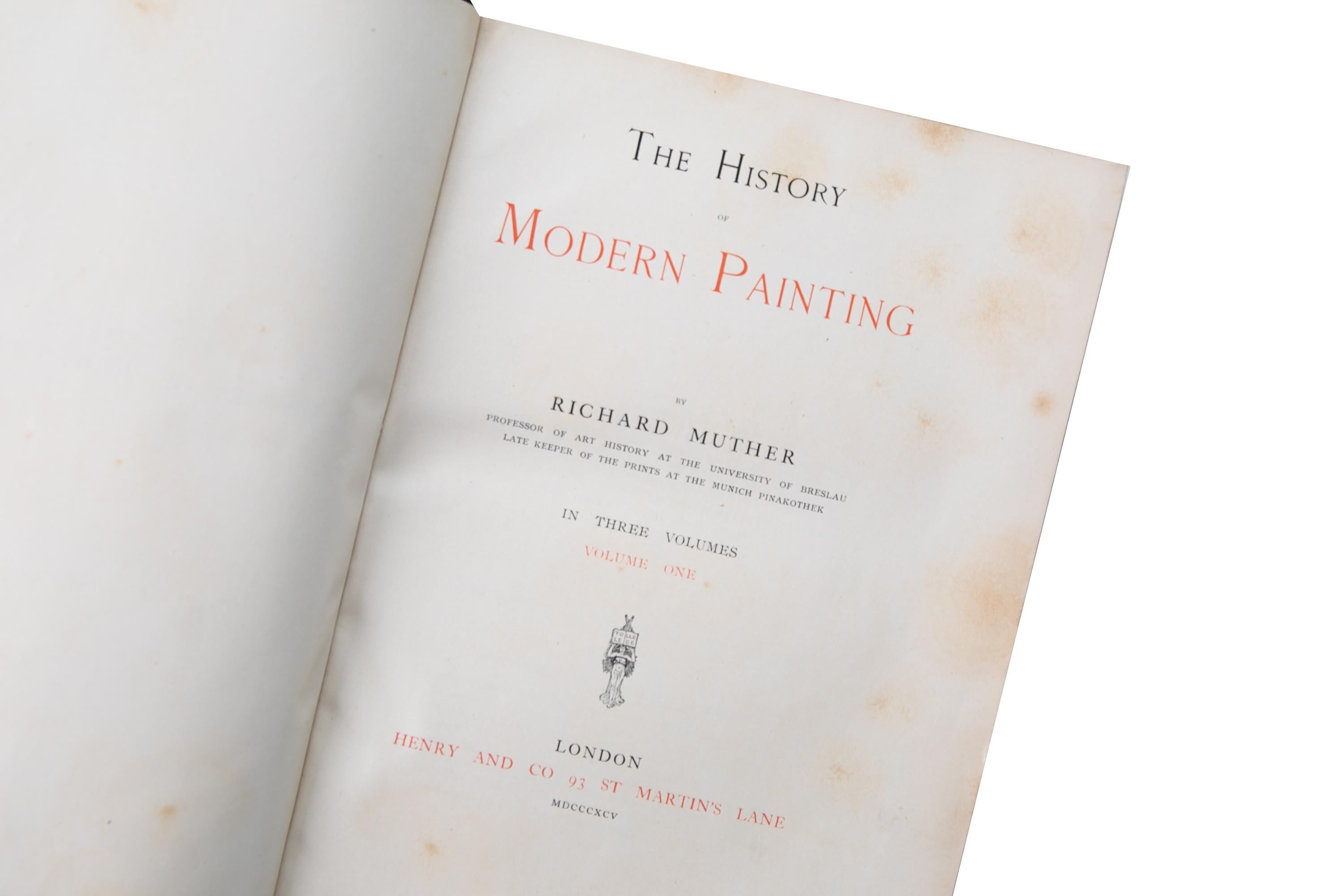 English 3 Volumes. Richard Muther, The History of Modern Painting.  For Sale