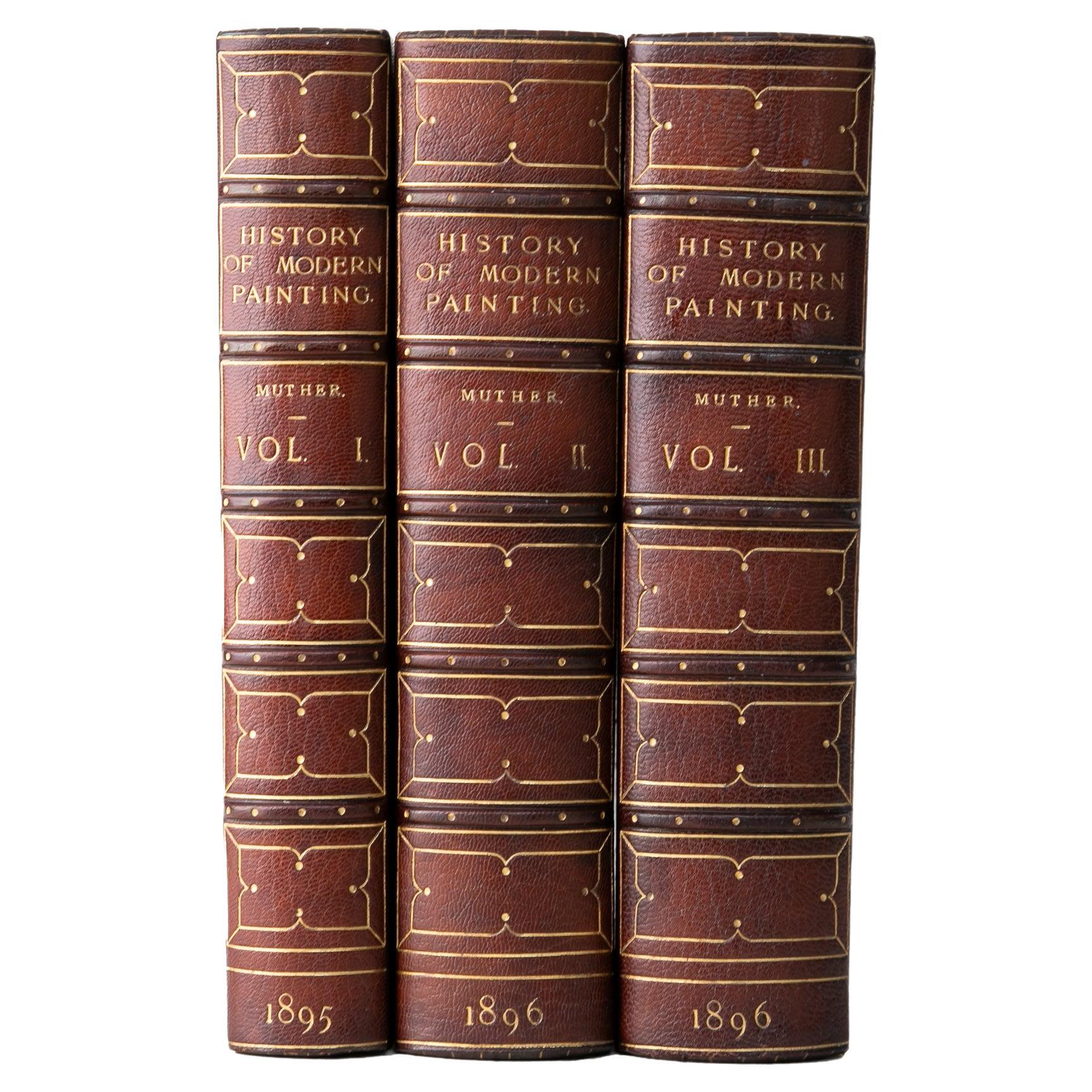 3 Volumes. Richard Muther, The History of Modern Painting.  For Sale