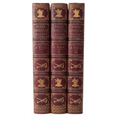Antique 3 Volumes. T. Mckenney & J. Hall, History of the Indian Tribes of North America