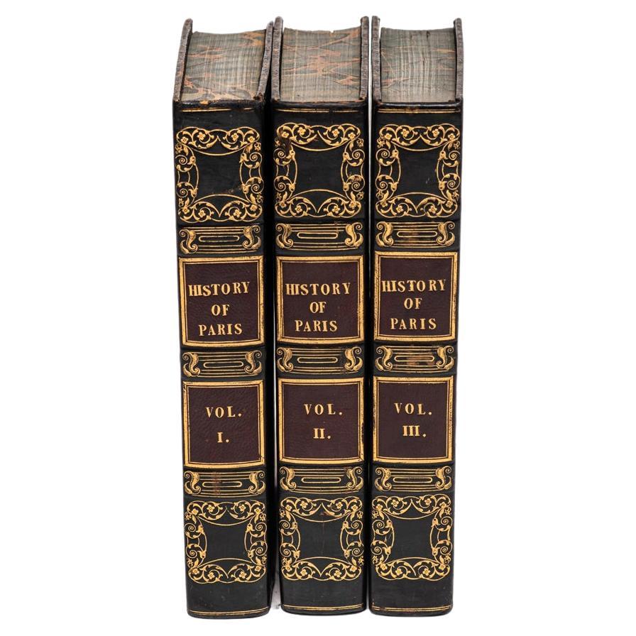 3 Volumes. (Various) History of Paris. For Sale