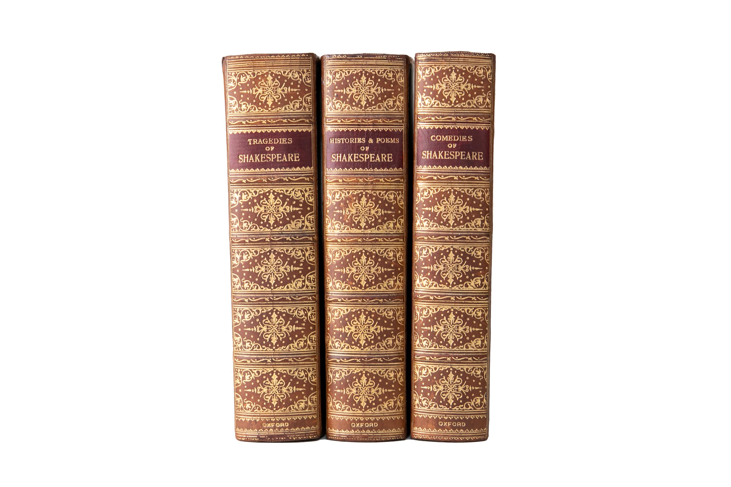 3 Bände. William Shakespeare, Die Historien und Gedichte. 