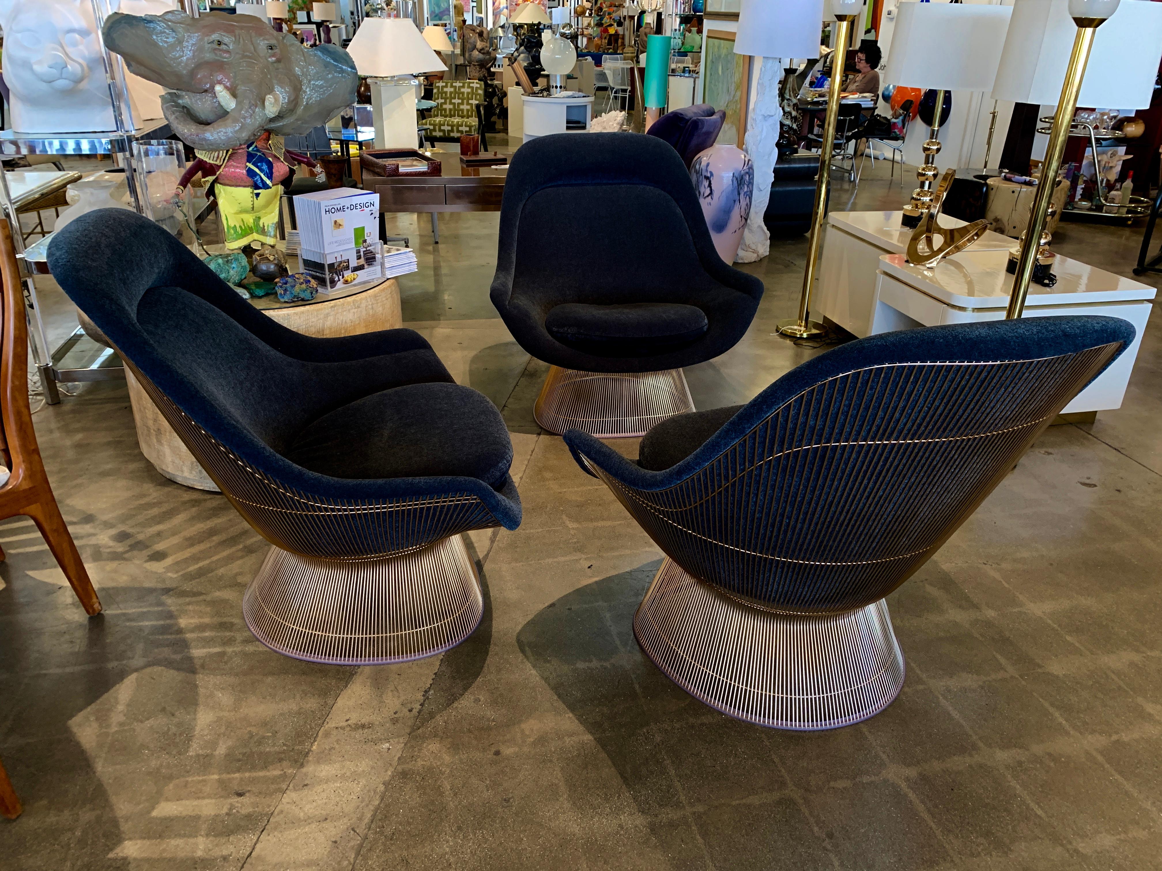 3 Warren Platner for Knoll 18-Karat Gold-Plated Easy Chairs 1