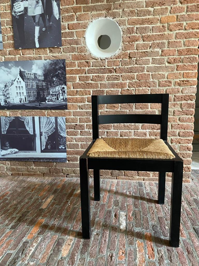 3 Wenge/Black Martin Visser for 't Spectrum Chairs, 1960's In Good Condition For Sale In Achterveld, NL