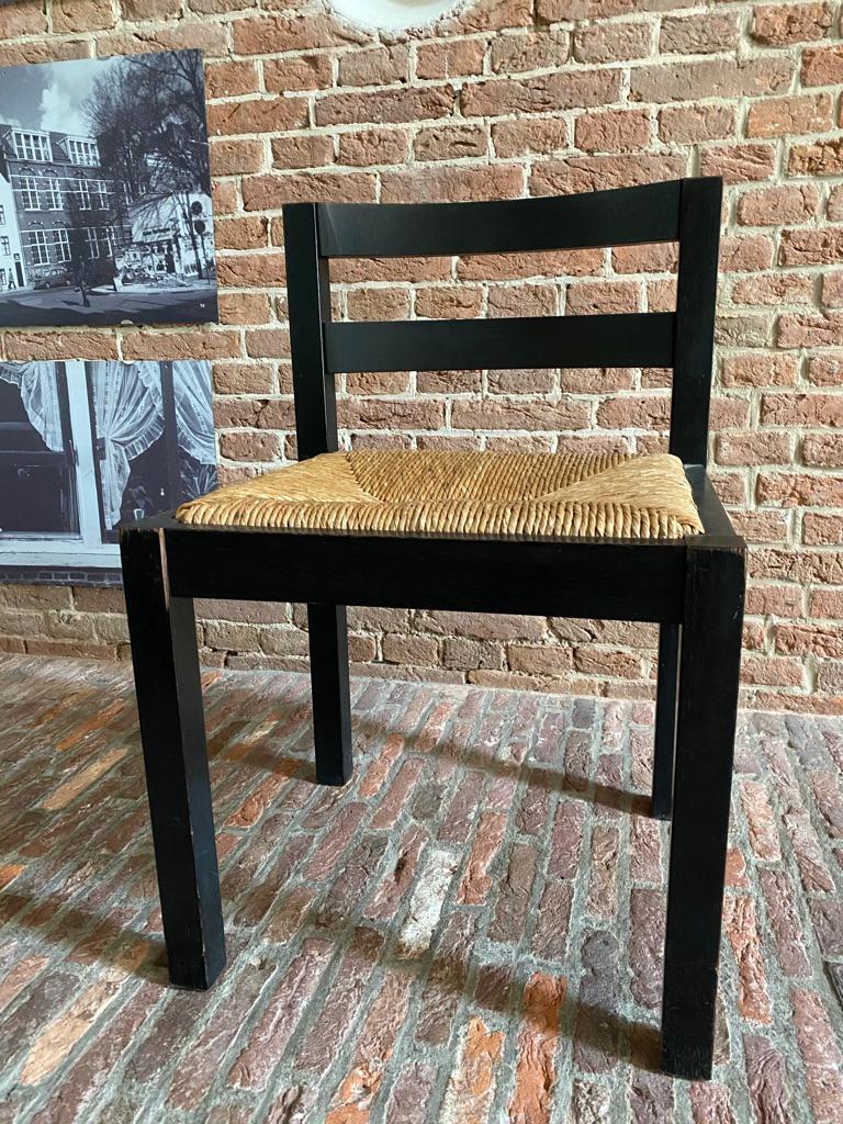 Mid-20th Century 3 Wenge/Black Martin Visser for 't Spectrum Chairs, 1960's For Sale