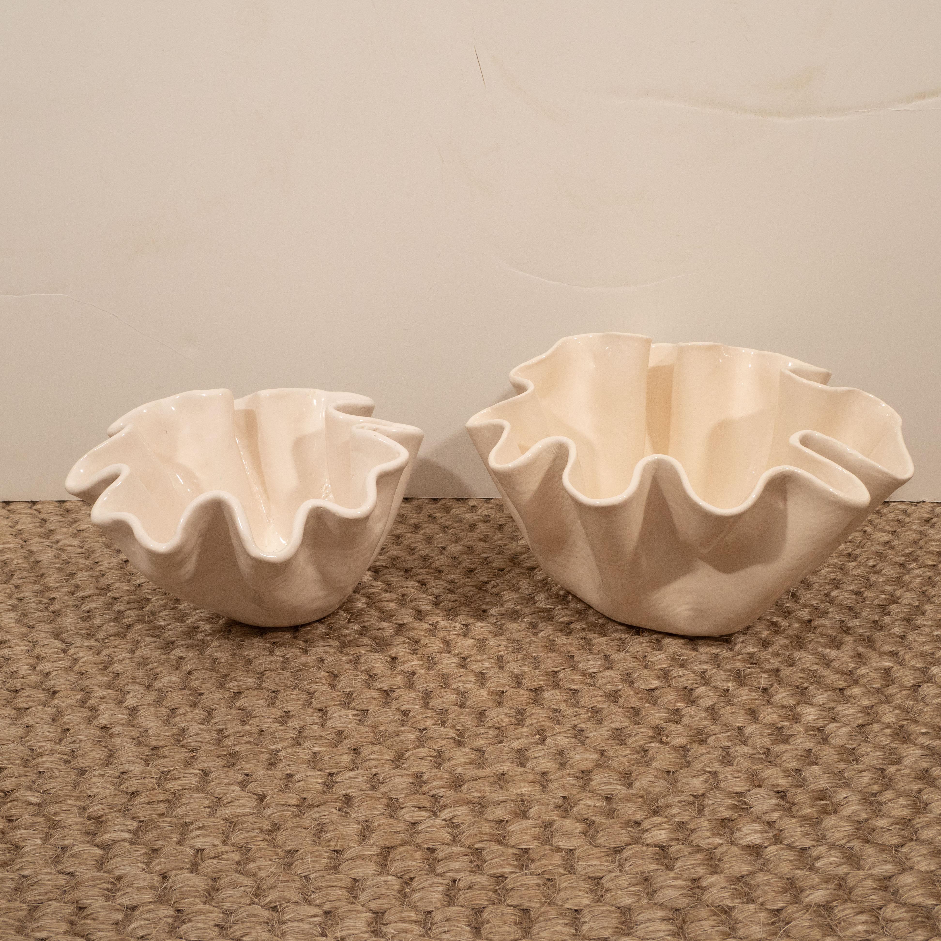 A set of three ceramic 