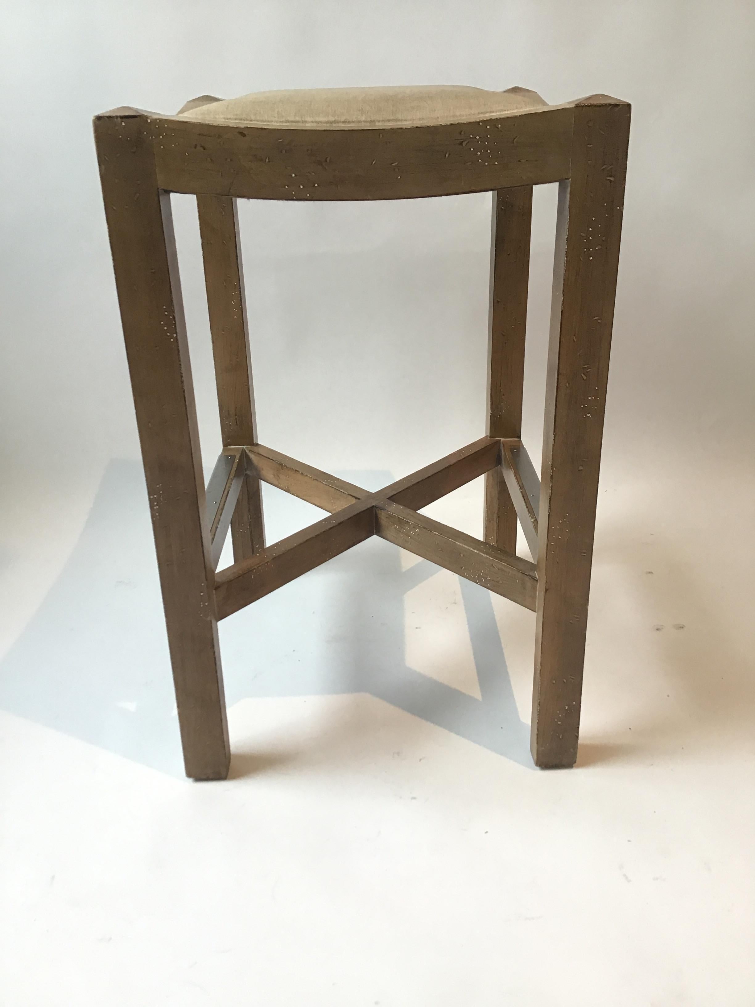 Contemporary 3 Wood Counter Stools by Lee Industries
