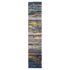 3 x 12 Moderne abstrakte entworfen handgefertigte Wolle und Seide Teppich In Multicolor