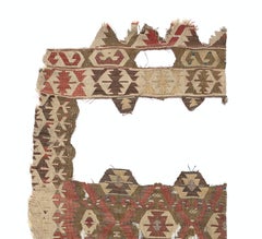 3' x 12'4'' Antique Turkish Sivrihisar Fragment Kilim Rug, 18th Century