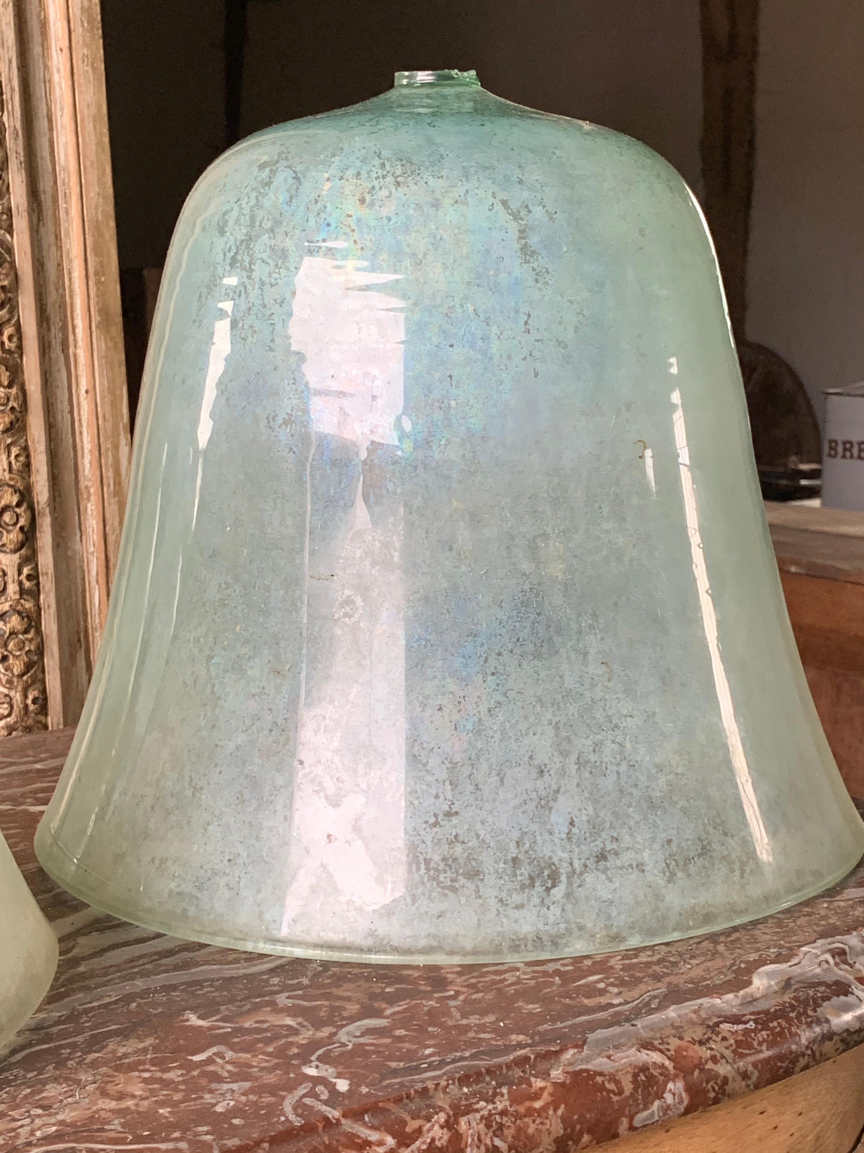 Glass 3 x 19th Century French Melon Cloches
