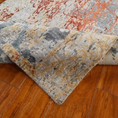 3' x 5' Luka Hand-Knotted Bamboo Silk Rug – Modern Abstract Luxury Area Rug