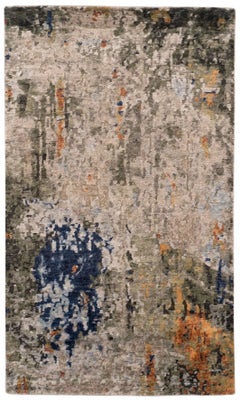 3' x 5' Niko Hand-Knotted Bamboo Silk Rug – Modern Abstract