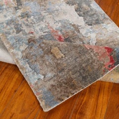 3' x 5' Roya Hand-Knotted Bamboo Silk Rug – Modern Abstract Luxury Area Rug
