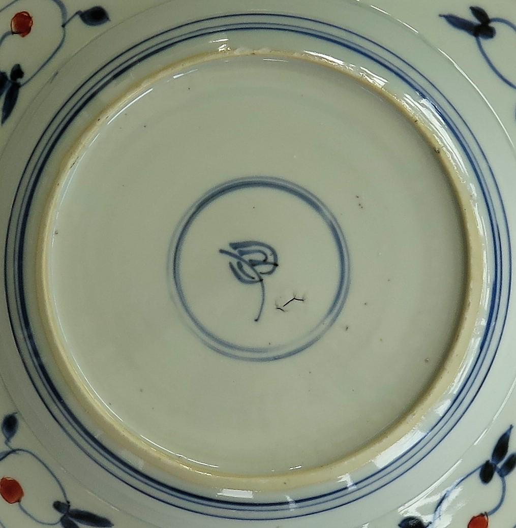  THREE Kangxi Chinese Export Porcelain Plates Artemisia Leaf Mark, Ca 1700  10