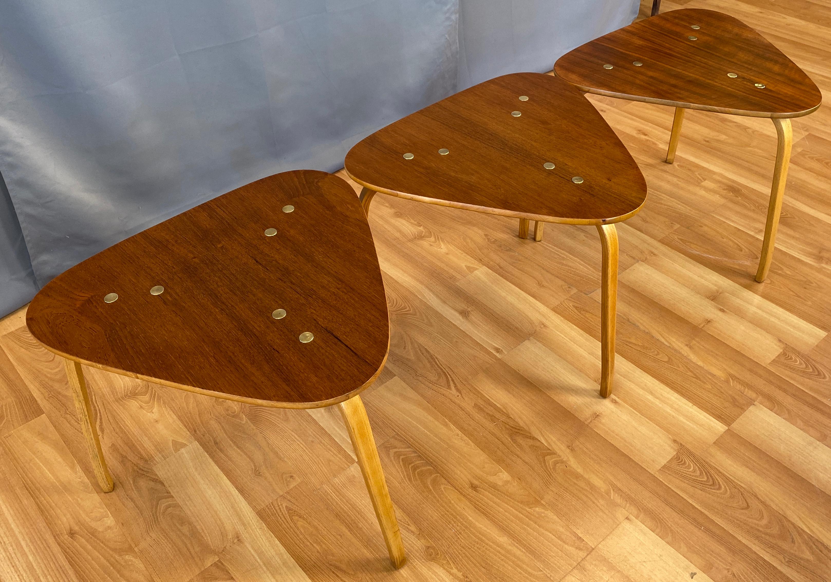 Mid-20th Century 3 Yngve Ekström Designed for DUX, Guitar Pick Tables Sweden For Sale