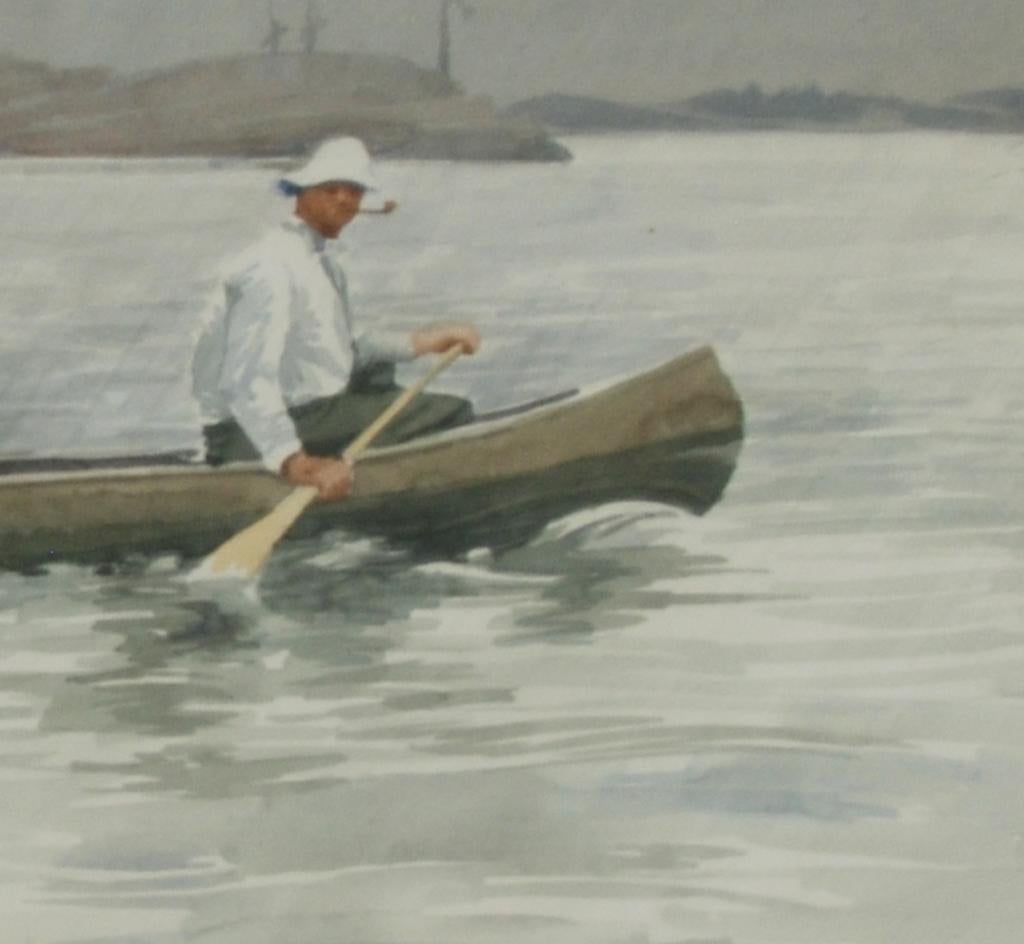 Painted 1939 Watercolor by FR Walker in the Manner of Winslow Homer For Sale