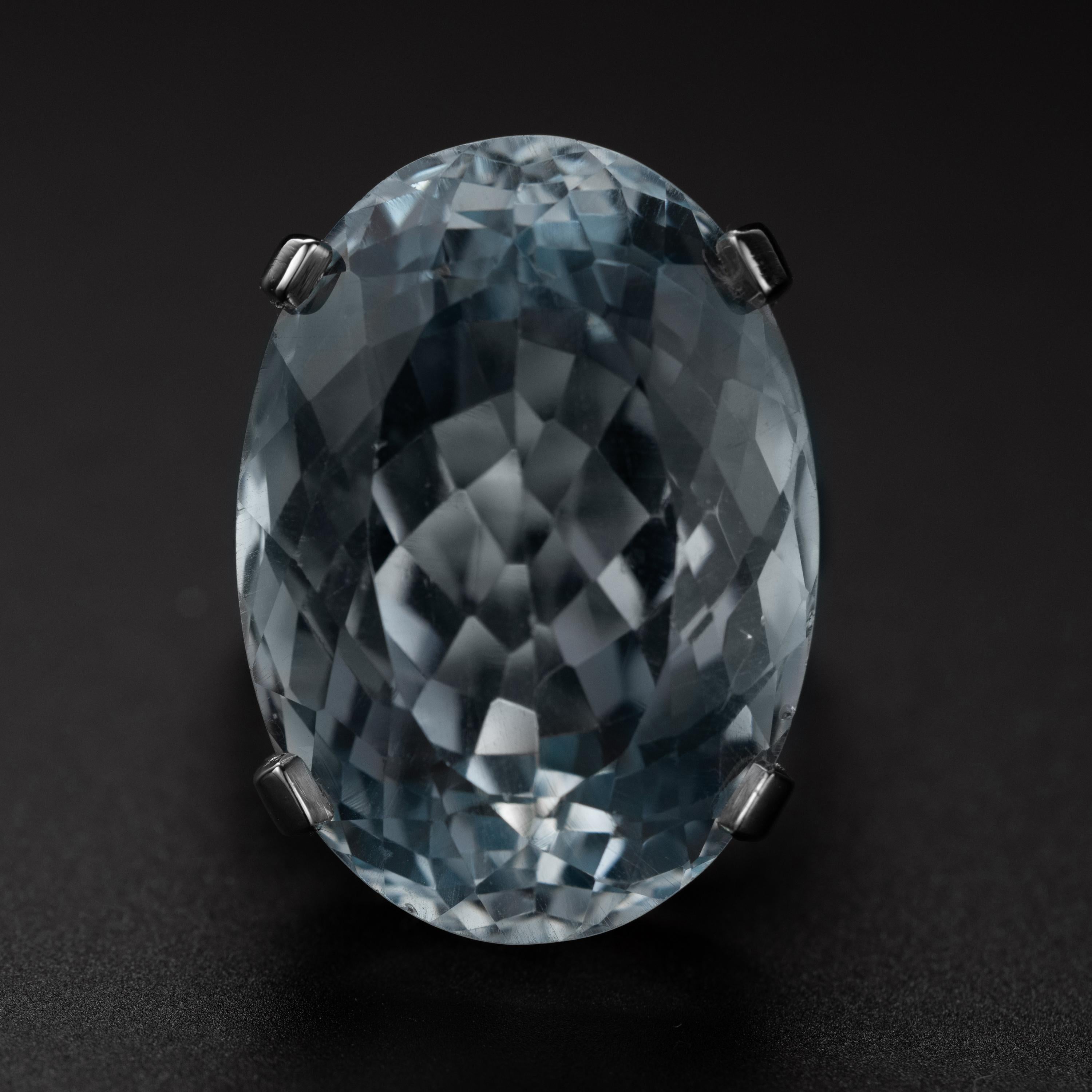 light aquamarine ring