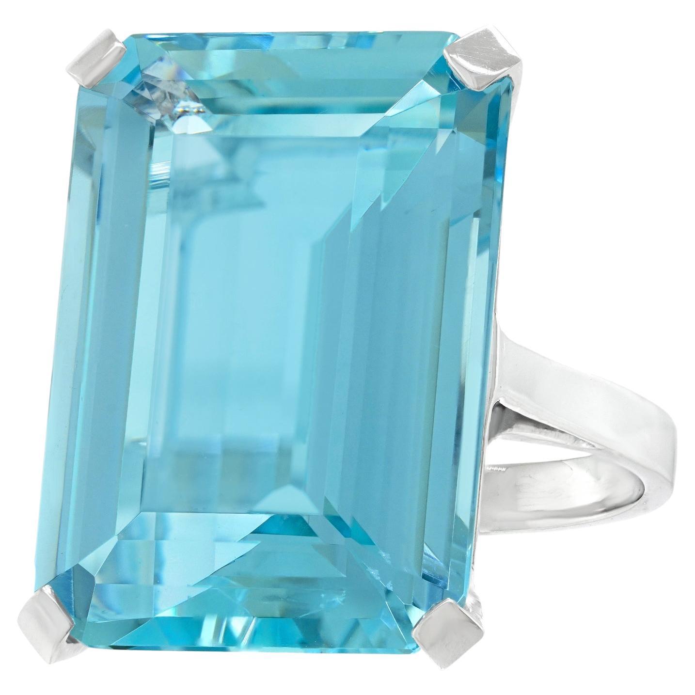 30 Carat Aquamarine Ring  GIA