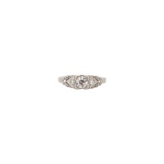 .30 Carat Art Deco Diamond Platinum Engagement Ring