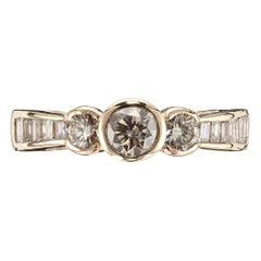 .30 Carat Brown Diamond Yellow Gold Engagement Ring