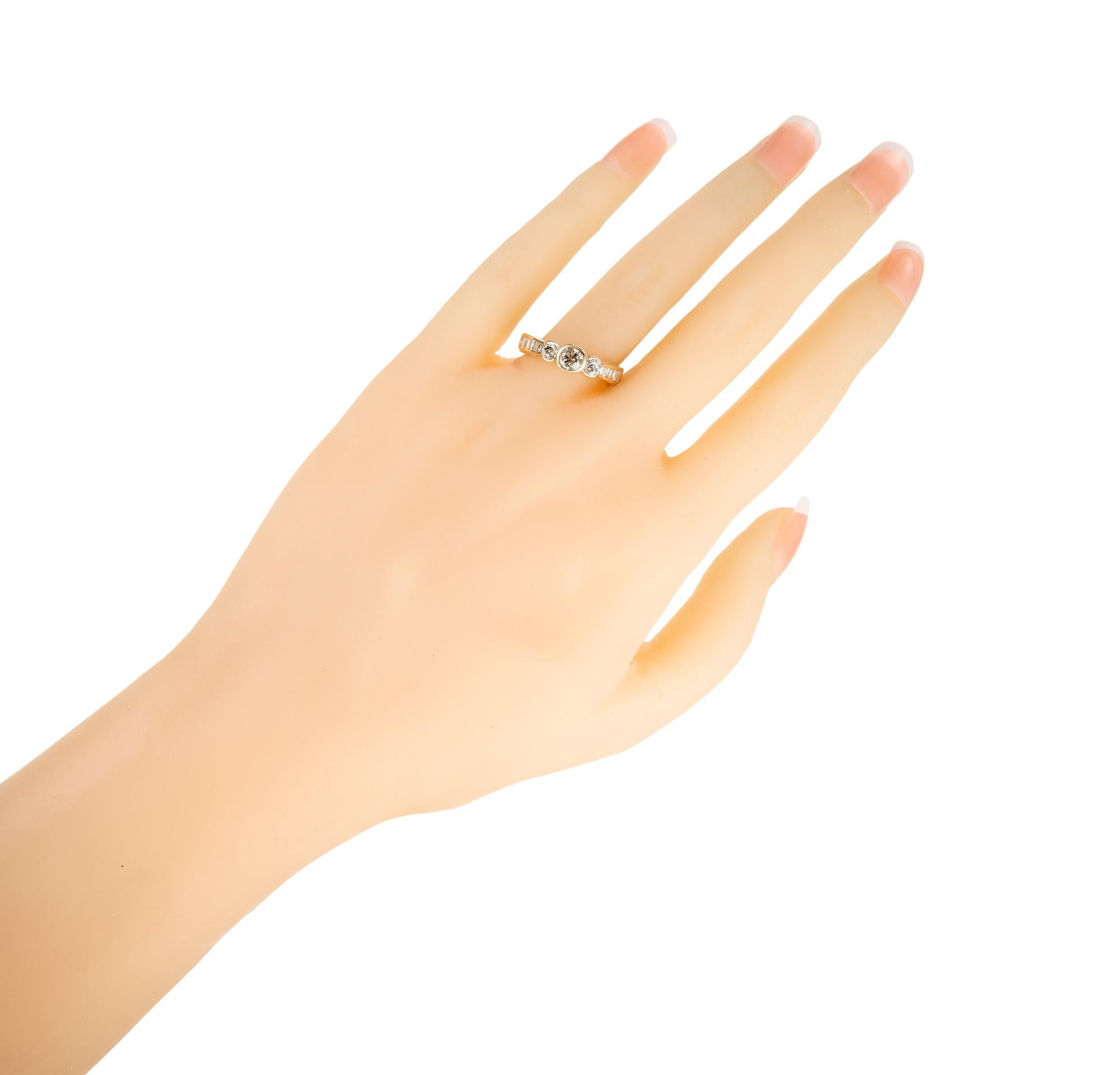 Bague de fiançailles en or jaune avec diamant brun de 0,30 carat en vente 2