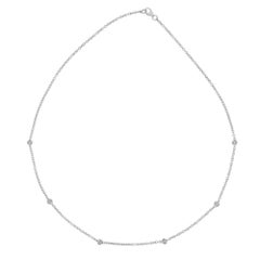 .30 Carat Diamond by the Yard White Gold Necklace