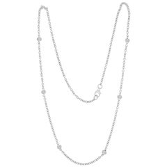 .30 Carat Diamond by the Yard White Gold Necklace