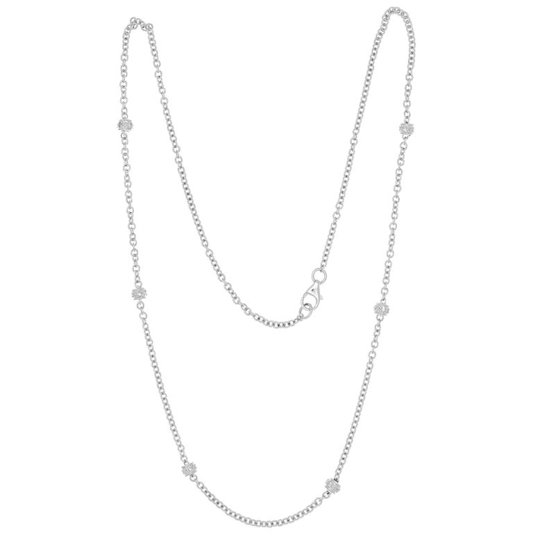 .30 Carat Diamond by the Garden White Gold Necklace For Sale at 1stDibs