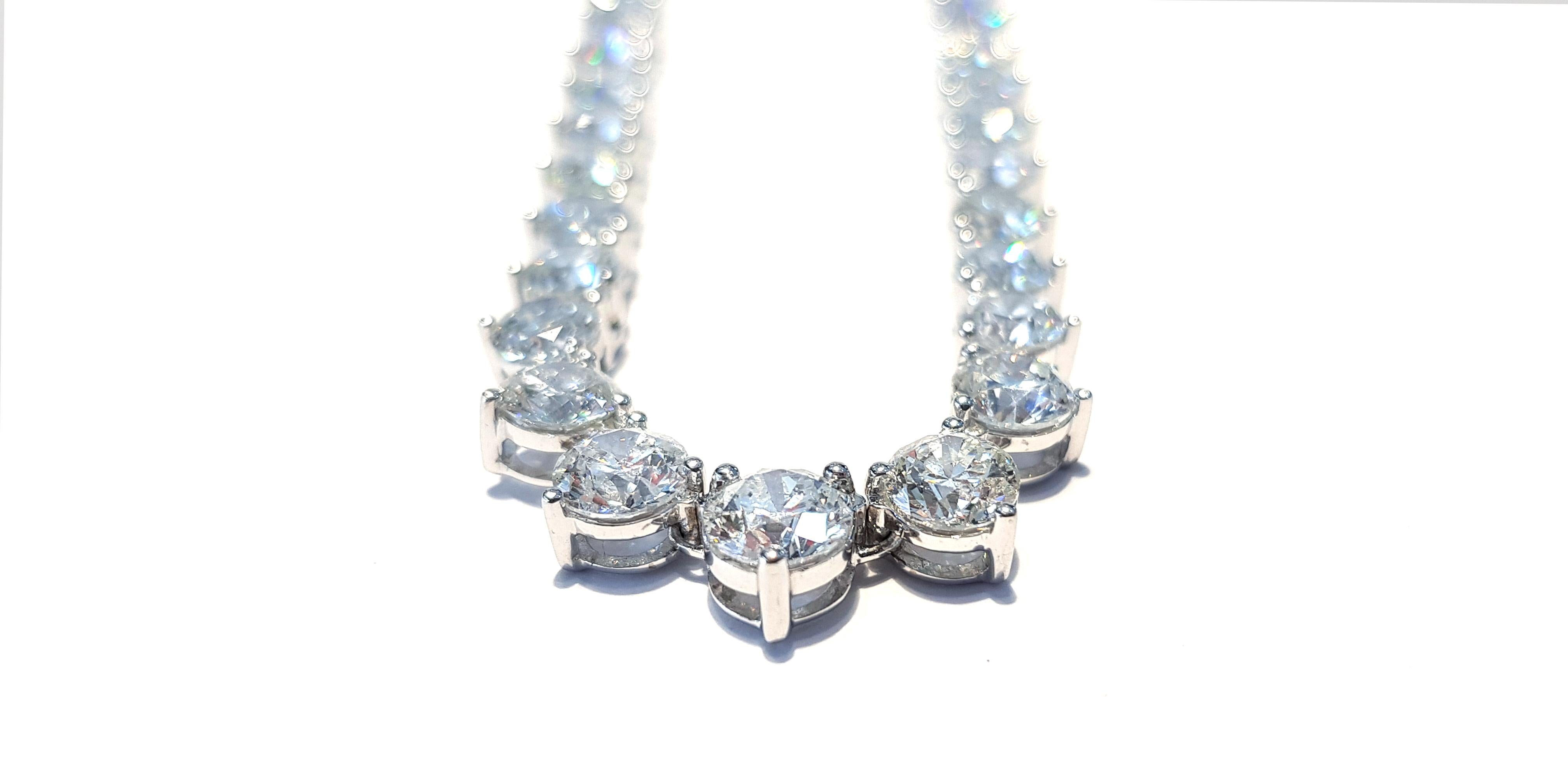 30 carat tennis necklace