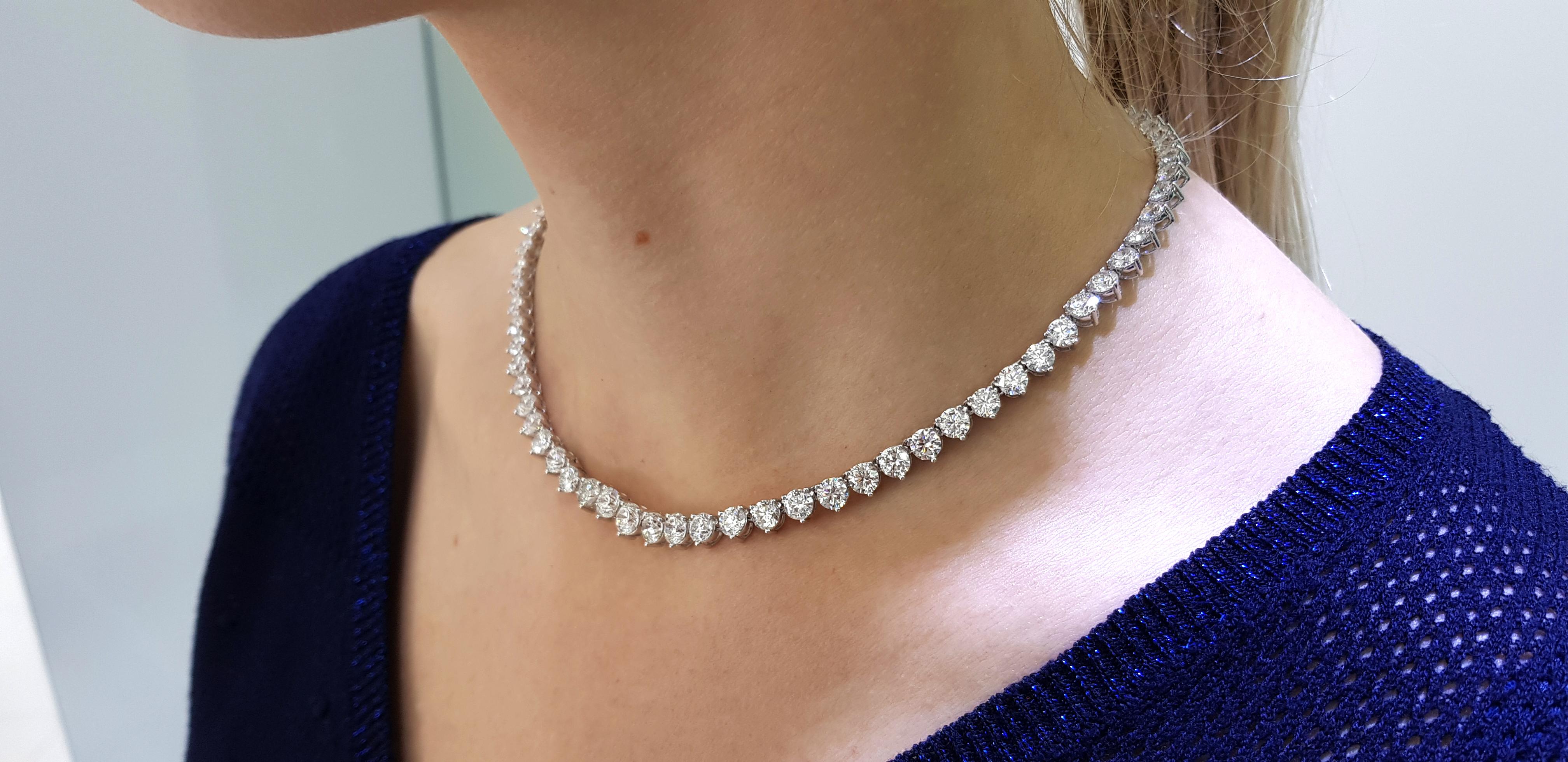 30 carat diamond tennis necklace