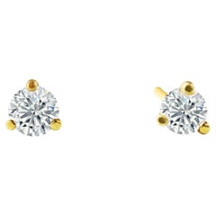 30 Carat Diamond Stud Earrings 14K Yellow Gold