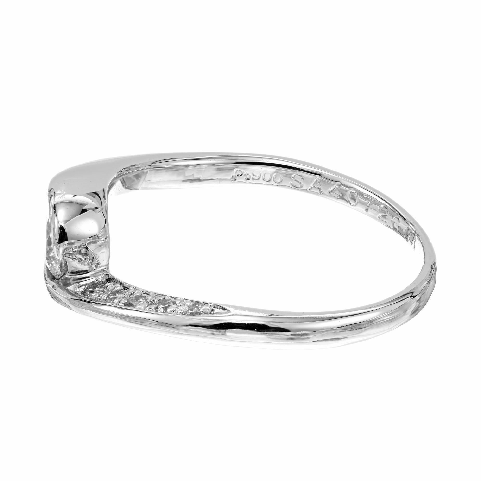 .30 Karat Diamant Wirbel Platin Verlobungsring im Zustand „Gut“ im Angebot in Stamford, CT