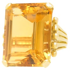 30 Carat Modernist Citrine Ring by Weber & Cie