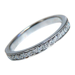 .30 Carat Natural Diamonds Pave Accent Band 14 Karat Flat Profile