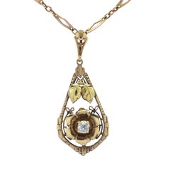 .30 Carat Old Mine Cut Diamond Necklace