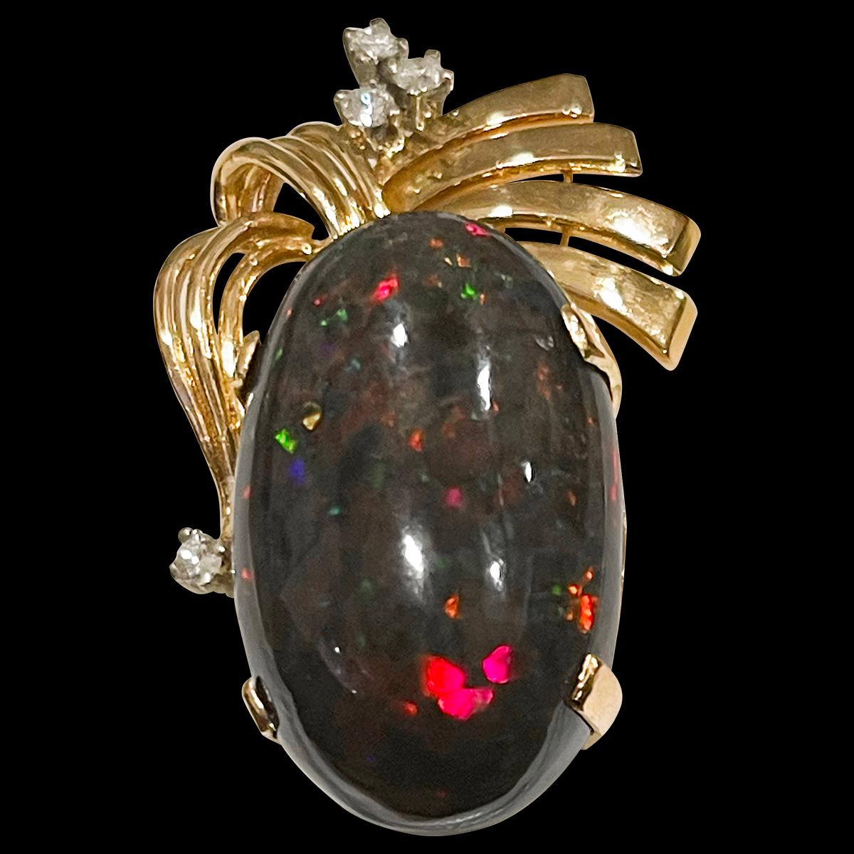 ethiopian black opal necklace