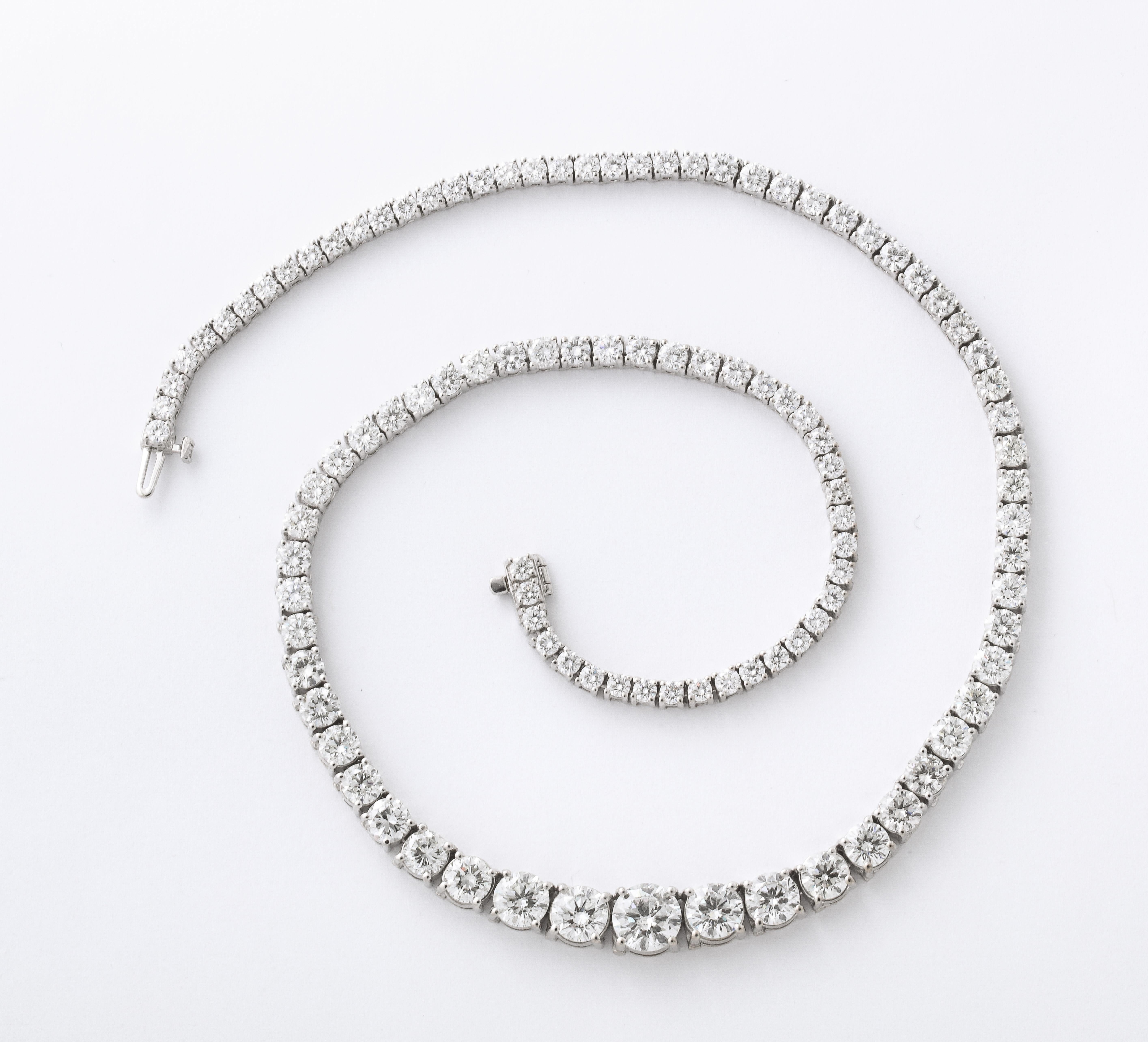 30 carat diamond tennis necklace