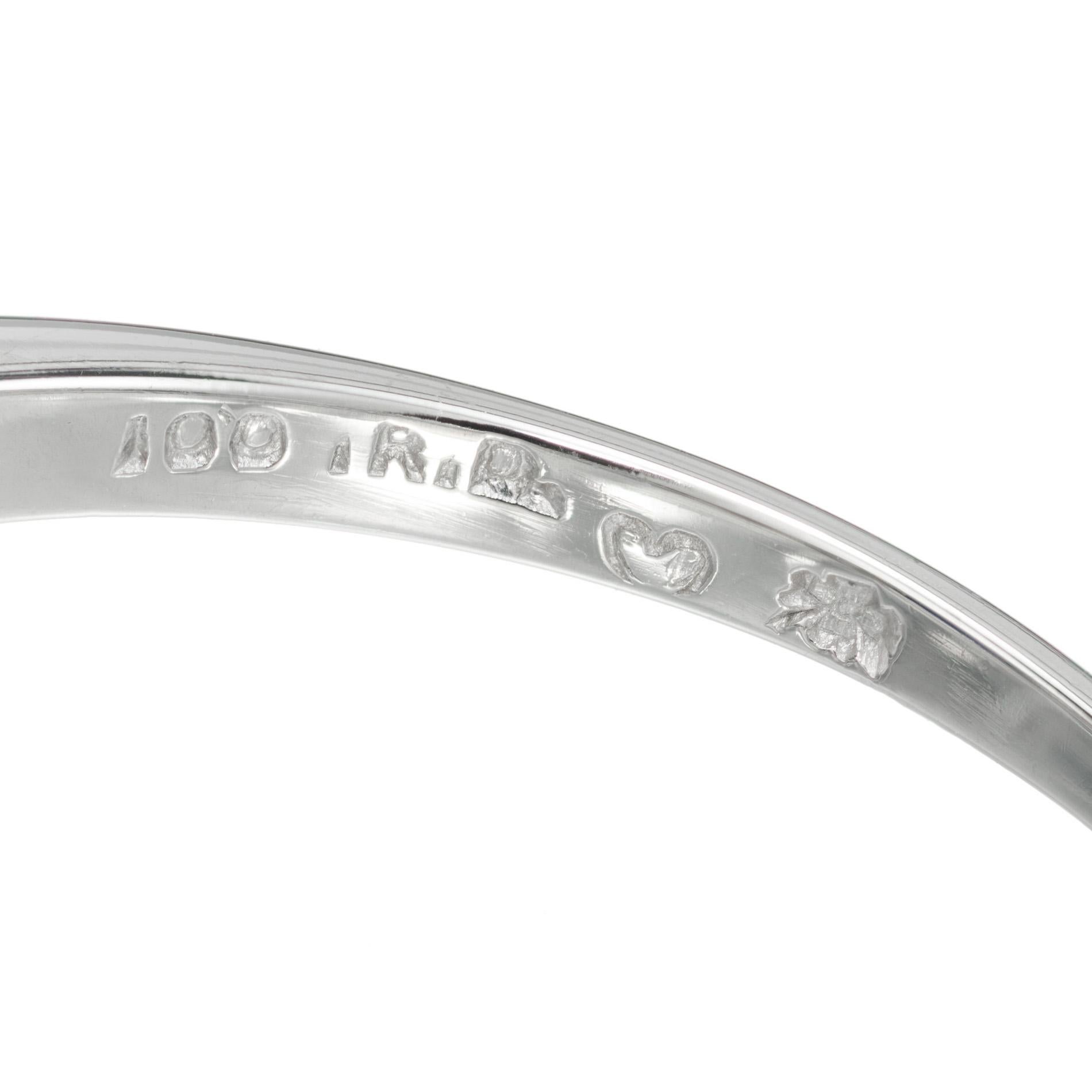 .30 Quilates Zafiro Diamante Anillo de Compromiso Platino en venta 1