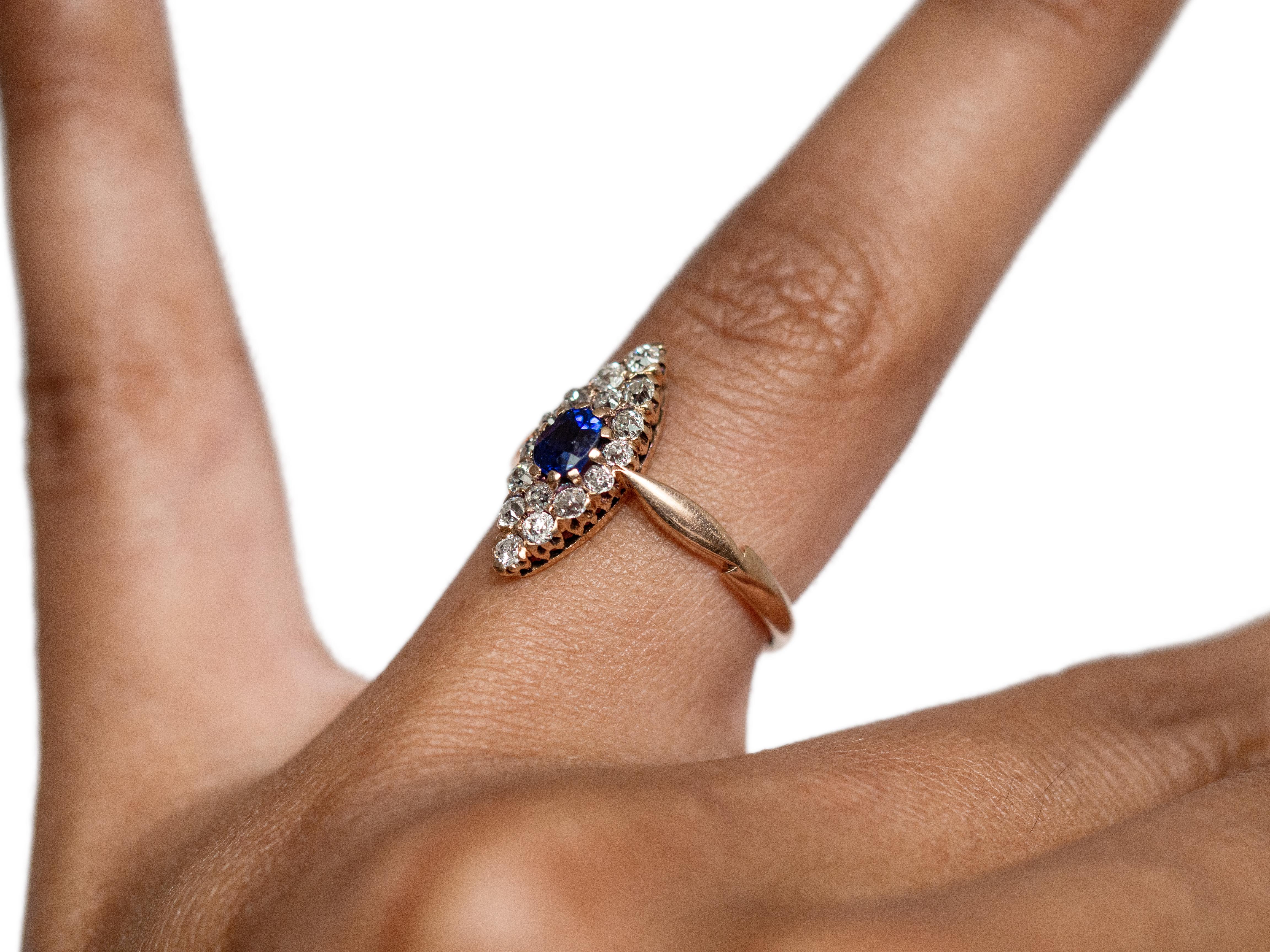 .30 Carat Sapphire Yellow Gold Ring In Fair Condition For Sale In Hicksville, NY