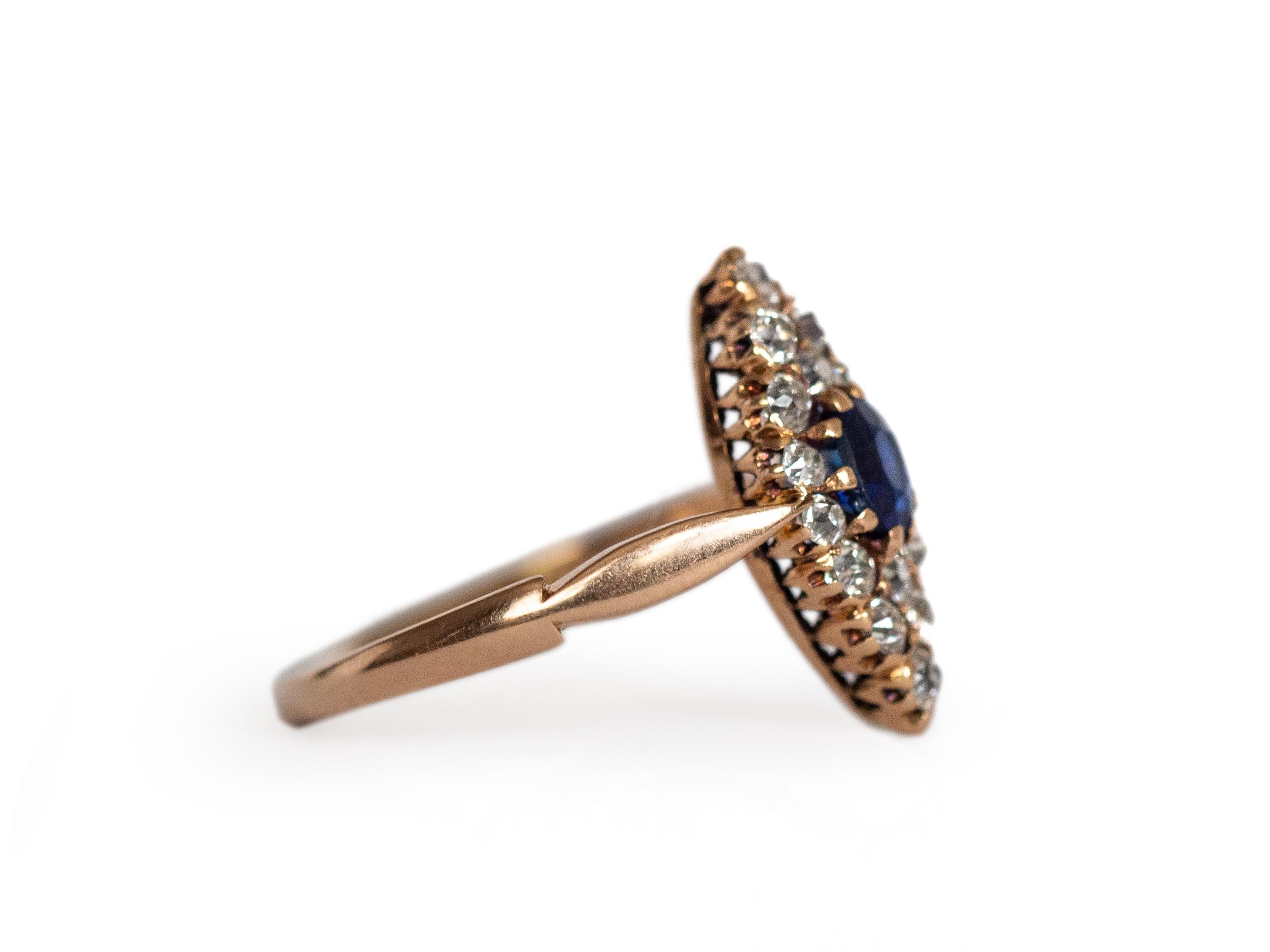.30 Carat Sapphire Yellow Gold Ring For Sale 1