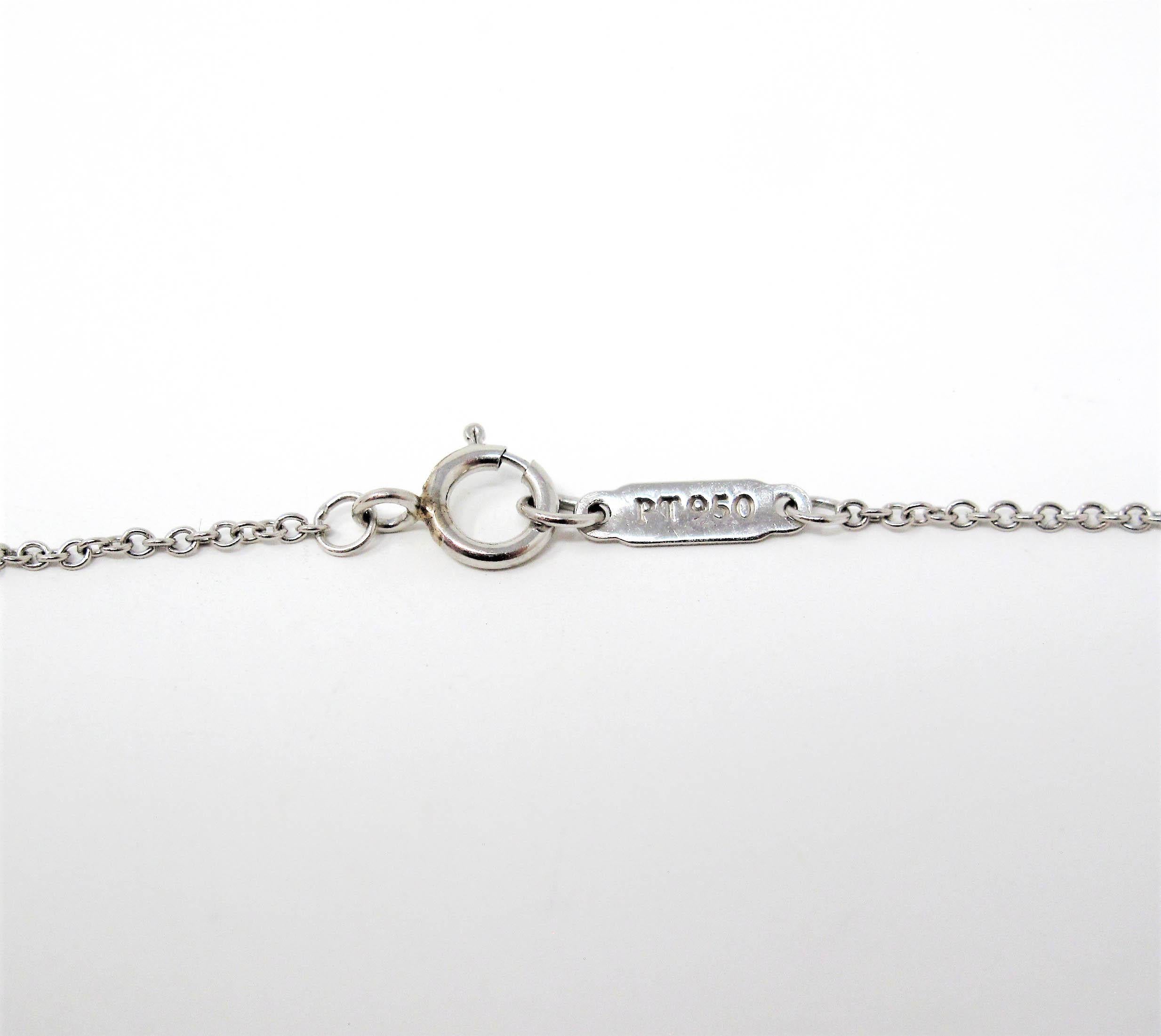 .30 Carat Tiffany & Co. Diamond and Platinum Aria Three-Stone Pendant Necklace 1
