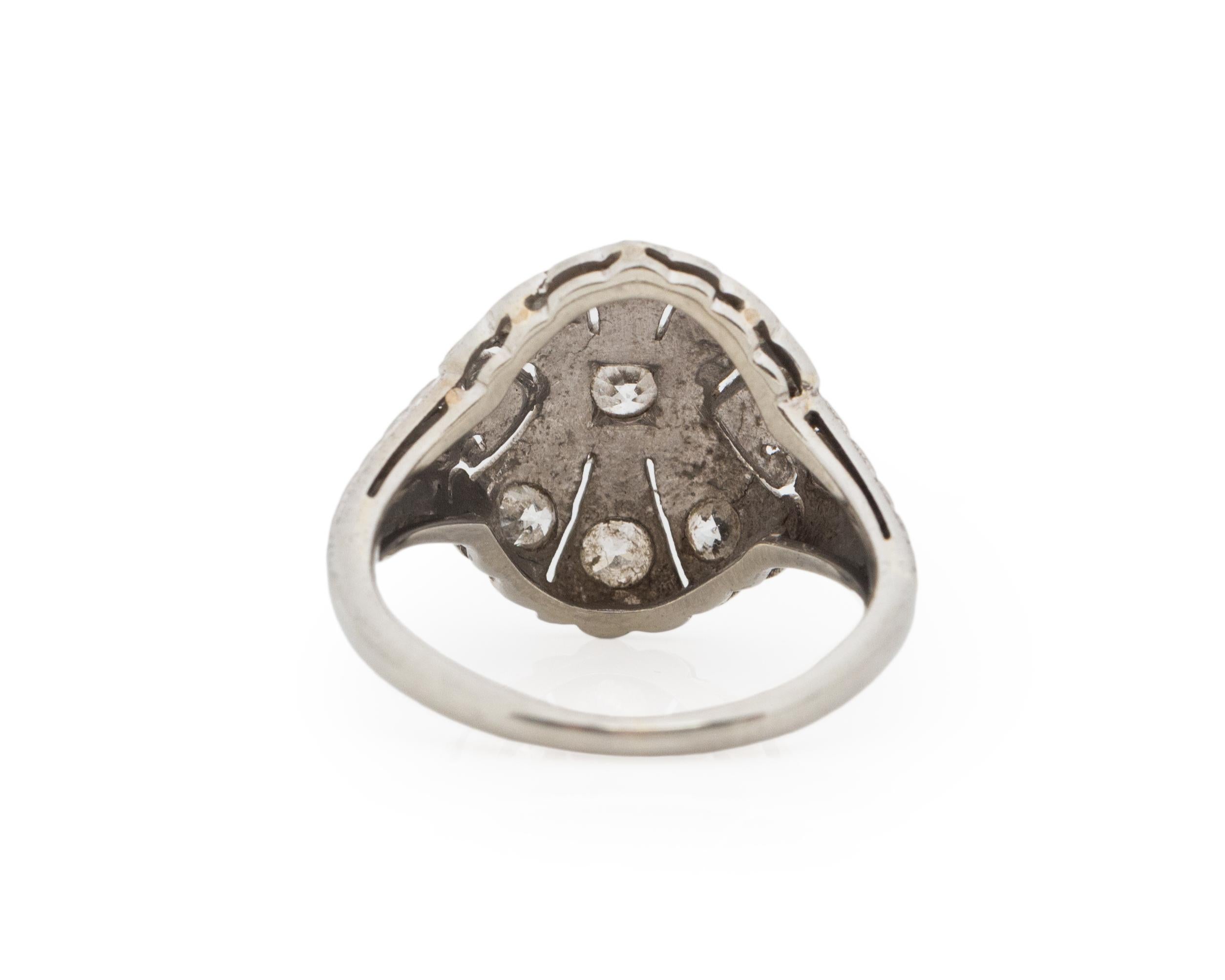 .30 Carat Total Weight Art Deco Diamond Platinum Engagement Ring In Good Condition For Sale In Atlanta, GA