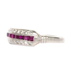 .30 Carat Total Weight Ruby Platinum Wedding Band for Shanth