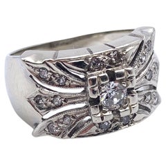 Vintage .30 Carat White Gold Diamond Band