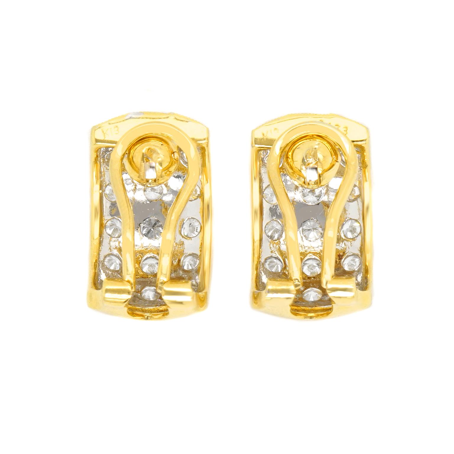 3.0 Carat Diamond-Set Gold Earrings 3