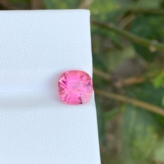 3.0 Carats Natural Bubble Gum Pink Loose Cushion Cut Tourmaline for Ring Jewelry