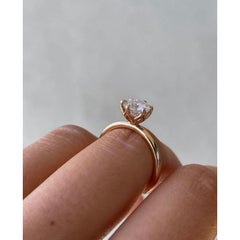 3.0 CT Round Cut Moissanite Ring Solitaire Wedding Ring 925 Sterling Silver Ring
