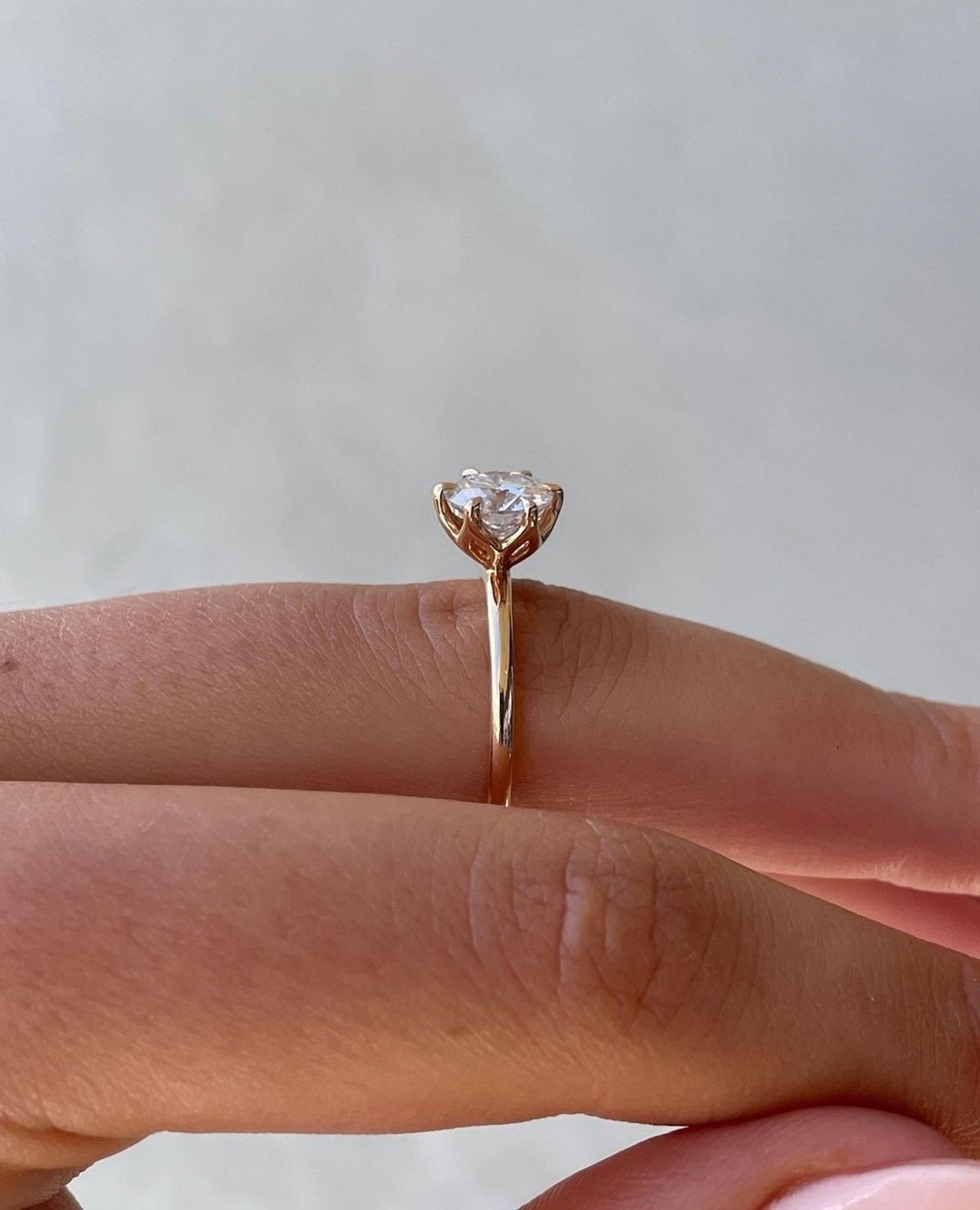 3.0 CT Rundschliff Moissanit Ring Solitär Ehering 925 Sterling Silber Ring 1