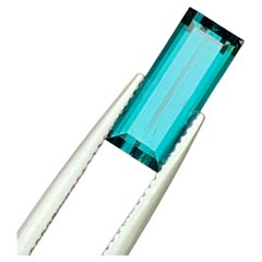 3.0 CTs Baguette Cut Afghan Indicolite Tourmaline Gemstone for Ring Jewellery