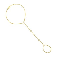 30 Diamanten Bloom 14K Gelbgold Handkette
